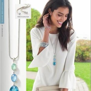 Touchstone Crystal Blue and Green Necklace